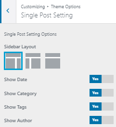 Single Post Setting - Shark Themes