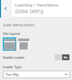 Global Setting - Shark Themes