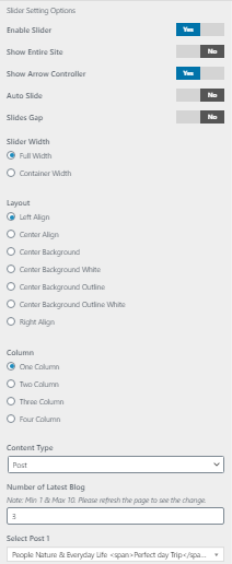 Slider Section - Shark Themes